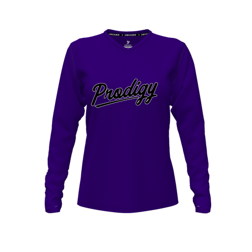 [CUS-DFW-TEES-CMF-VNK-LSL-PUR-FYXS-LOGO2] Comfort T-Shirt (Female Youth XS, Purple, V Neck, Logo 2, Long Sleeve)