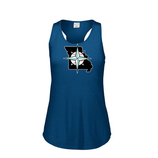 [3078.U22.S-LOGO3] Ladies Tri Blend Tank Top (Female Adult S, Navy, Logo 3)