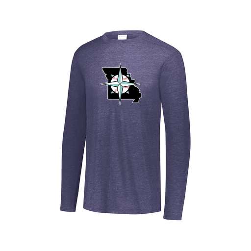 [3075.U22.XS-LOGO3] Men's LS Ultra-blend T-Shirt (Adult XS, Navy, Logo 3)