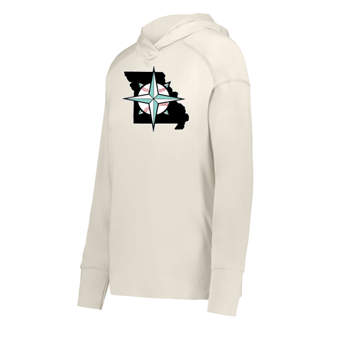 [222798-WHT-FAXS-LOGO3] Ladies Ventura Thin Knit Hoodie (Female Adult XS, White, Logo 3)